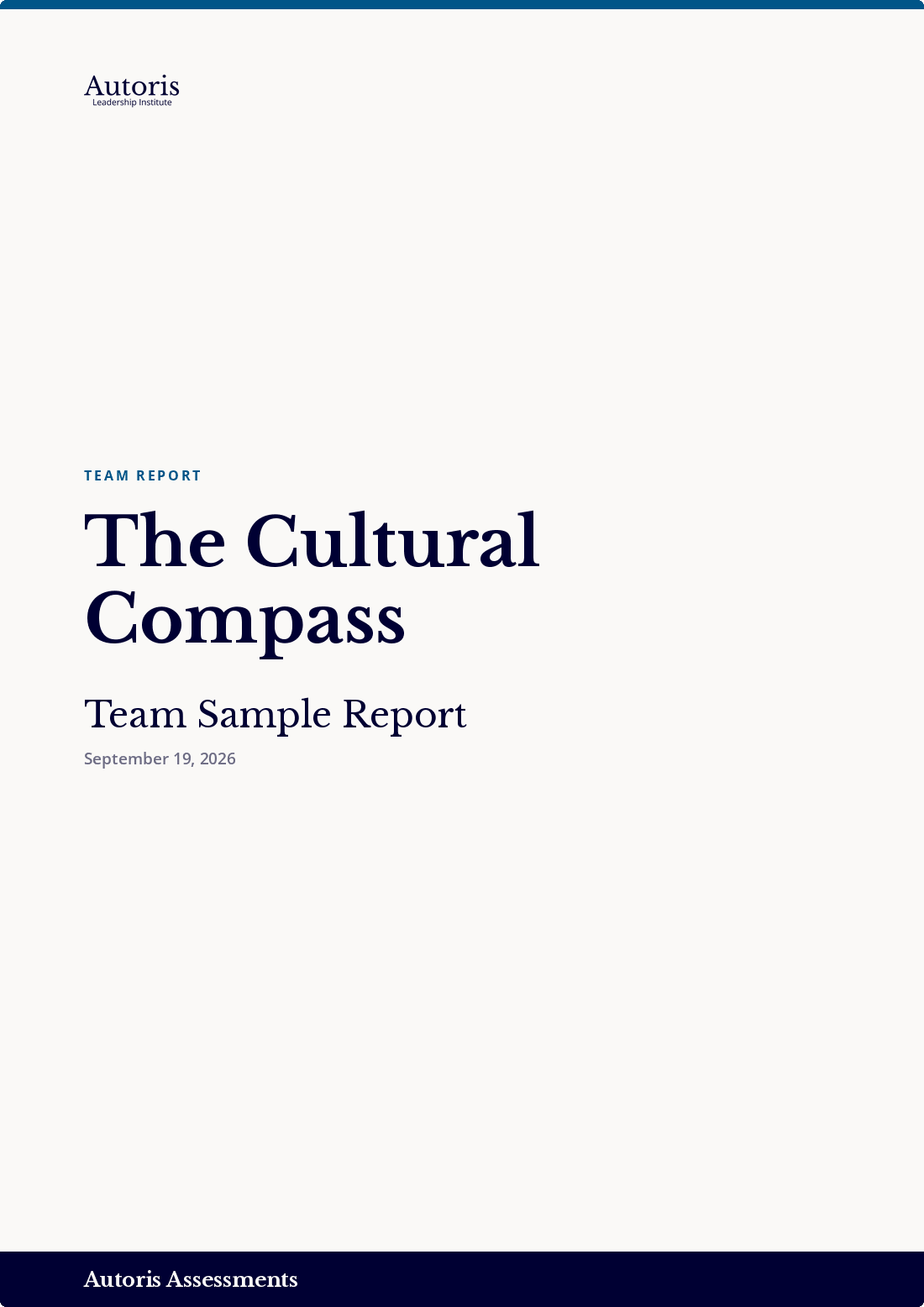 Cultural Compass team report, cover